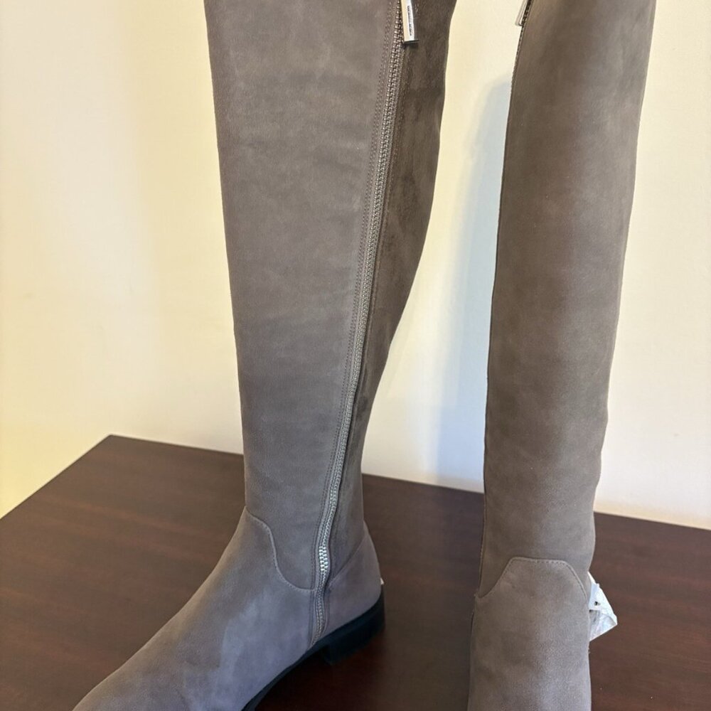 NIB Michael Kors BRANSON Suede Riding Mid Boot Knee High Mushroom 6M $275 - Picture 3 of 10